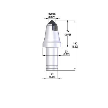 detail 3- conical cutter pick