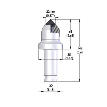 detail 5 conical cutter pick