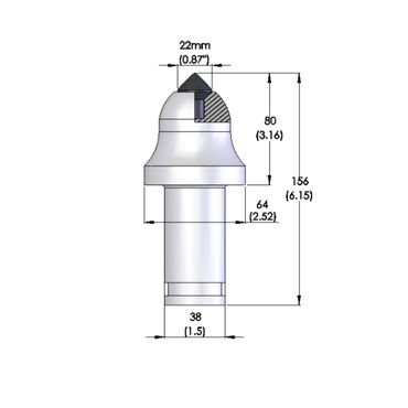 detail 6 conical cutter pick