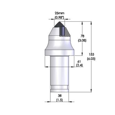 detail 9 conical cutter pick