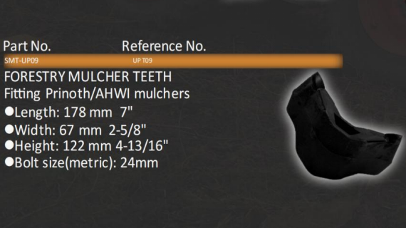 Prinoth mulcher teeth